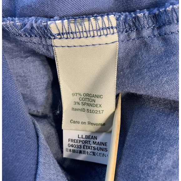 L.L. Bean Favorite Fit Shorts Womens 12 Blue Nautical Maine New England‎ Chino - Picture 6 of 12